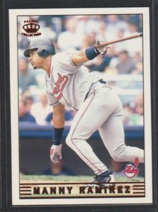 1999 PACIFIC CROWN COLLECTION RED FOIL RETAIL PARALLEL #88 MANNY RAMIREZ INDIANS