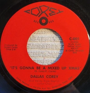 Dallas Corey "It's Gonna Be A Mixed Up Christmas / The Birth Of Christmas" VG - Picture 1 of 3