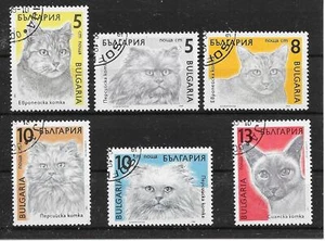 pb048 BULGARIEN/ Katzen MiNr 3808/13 o - Bild 1 von 1