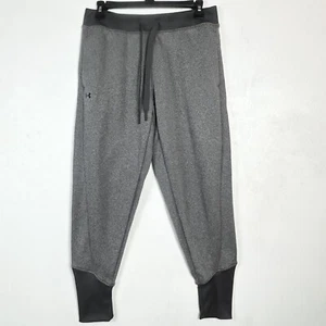 Under Armour Jogger Pants Womens Medium Fleece Lined Cold Gear Loose Gray Pocket - Picture 1 of 24
