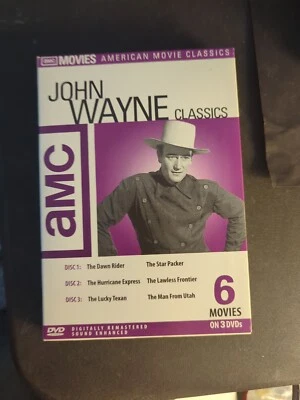 John Wayne DVD 6 movie set Lawless Frontier Lucky Texan Man from Utah Dawn Rider - Image 1 of 4