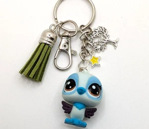 Littlest Pet Shop Schlüsselanhänger LPS Neela blauer Fuß babyblau Vogel Mini Handarbeit - Bild 1 von 5