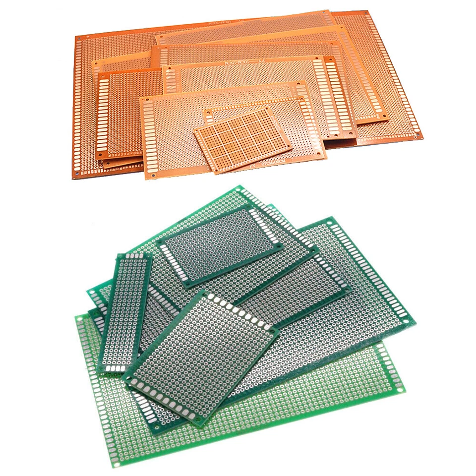 Leiterplatte Platine Streifen Punkte AUSWAHL FR4 grün ODER Hartpapier RM 2,54mm - Bild 1 von 1