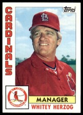 1984 Topps Whitey Herzog . St. Louis Cardinals #561