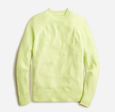 Suéter JCREW Talla S Cuello Redondo Hilo Supersuave Brezo Crujiente Lechuga Amarillo BD613 Foto 1 de 4