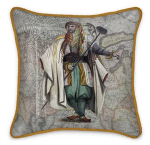 Asia Lebanese Man/Monkey Silk Pillow - Picture 1 of 1