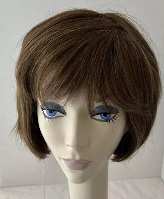 Новый с Ярлыками! JACQUELYN парик человеческих волос смесь веры 14-8 коричневый w основные моменты • монотоп - Изображение 1 из 4