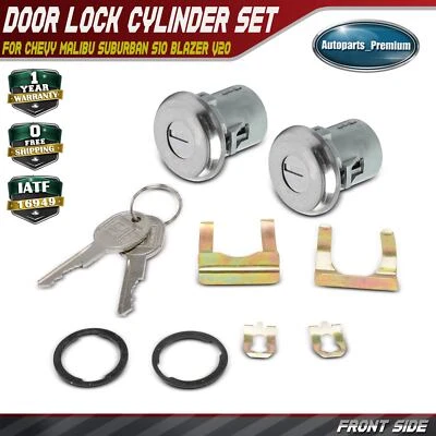 Juego de cilindros de cerradura de puerta con 2 llaves para Chevrolet Malibu Suburban S10 Blazer V20 Foto 1 de 4