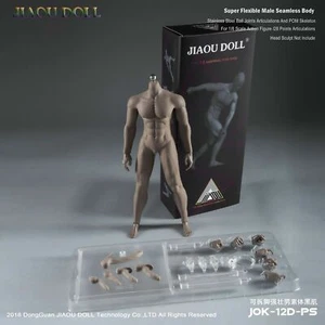 JIAOU DOLL 1:6 JOK-12D-PS Black Skin Muscular 12inch Male Action Figure Body Toy - Picture 1 of 12
