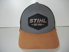 STIHL OUTFITTERS Brown/Gray CHAINSAW COMPANY TRUCKER HAT Yard Work Baseball Cap