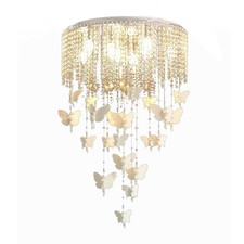 Crystal Angel Bedroom Ceiling Lamps Romantic Kid's Study Room Ceiling Lights