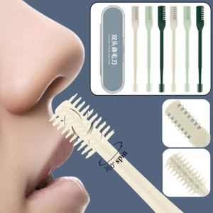 360° Rotating Nose Clean Nose Razor Hair Remover Double Edge Nose Hair Trimmer - Picture 1 of 13