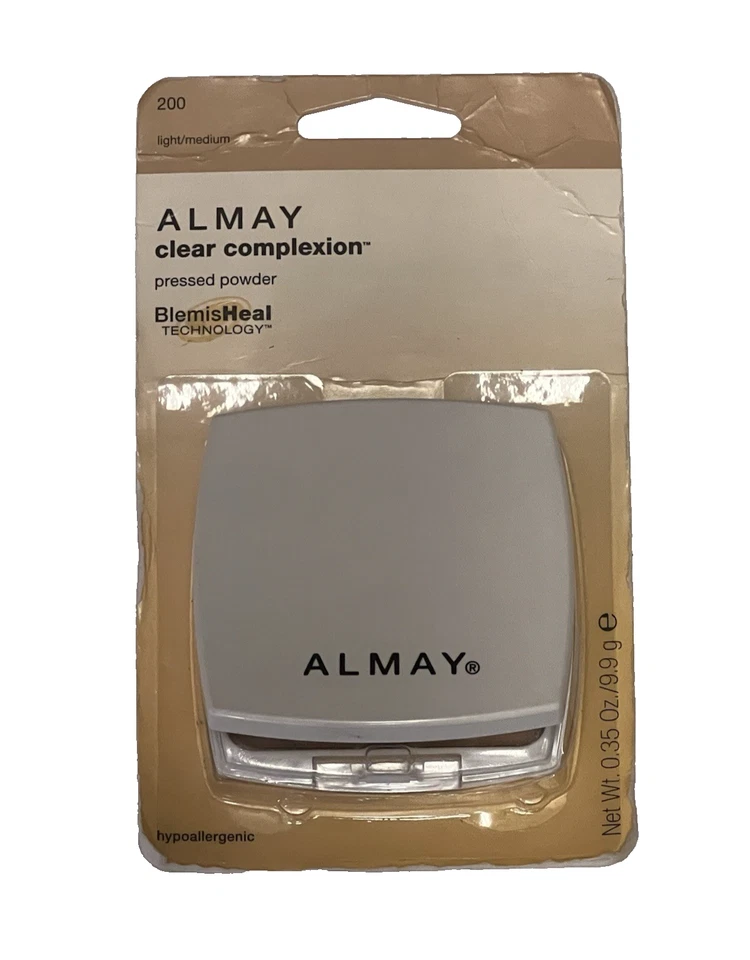 Almay Clear Complexion 4 in 1 Blemish Eraser Pressed Powder Light/medium 200 0.28 Oz