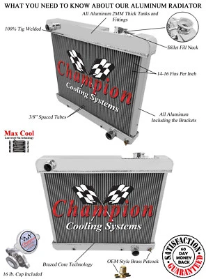 1964 1965 Oldsmobile f85 3 Row Aluminum DR Radiator - Image 1 of 4