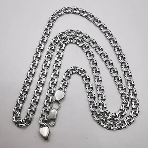 Vintage ausgefallene 925 Sterling Silber Kette Halskette, signiert feiner Schmuck - Bild 1 von 6