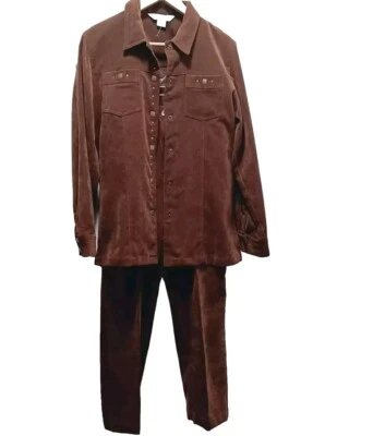 Traje de pantalón de pana marrón TanJay para mujer talla 8 Foto 1 de 4