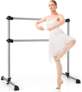 4FT Ballet Barre Portable, Freestanding Double Ballet Barre Height Adjustable wi - Picture 1 of 9