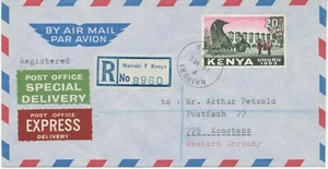 KENYA 1964, First Definitive 20 Sh. Education as extremely rare single postage  - Picture 1 of 4