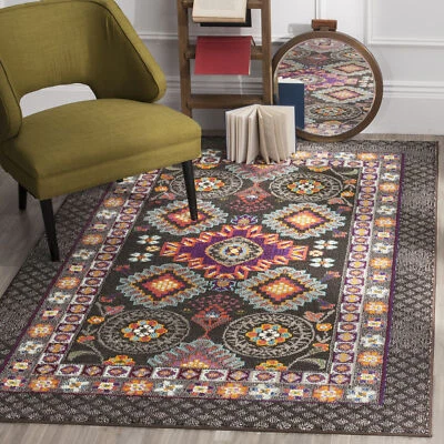 Safavieh Classic Texture Brown / Multi Vintage Area Rug MNC240B - Image 1 of 3