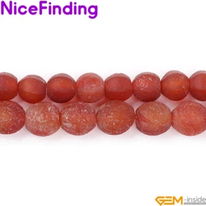 Ágata roja natural 14 mm facetado esmerilado piedras preciosas sueltas cuentas para hacer joyas 15" - Imagen 1 de 20