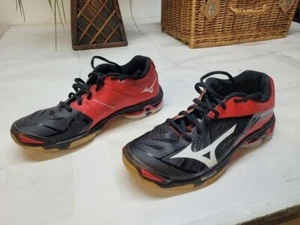 Mizuno Wave lightning black athletic shoes womens size 6.5w / sn3764 R1 - Picture 1 of 6