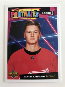 NHL Card, Gustav Lindstrom, UD Rookies Portraits, UD2 2020-21,Detroit