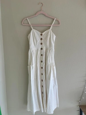 Cooperative Womens  Linen Blend Dress Button Front Size S - Image 1 of 4