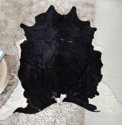 Echtes XL KUHFELL Rinderfell IKEA KOLDBY Schwarz/ weiß NP 199,00 Euro Neuwertig  - Bild 1 von 4