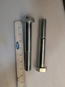 2 PC 1-8 X 7" Hex Head Cap Screw Grade 5 Zinc Plated - Picture 1 of 2