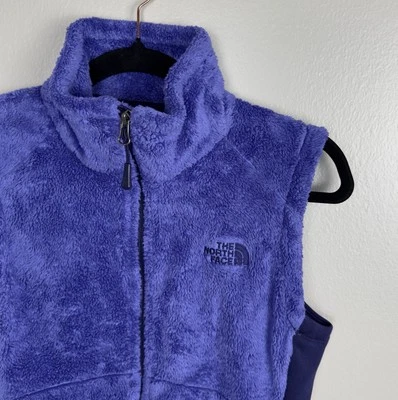 Chaleco para mujer The North Face talla pequeña púrpura polar Osito cremallera completa exterior Foto 1 de 4
