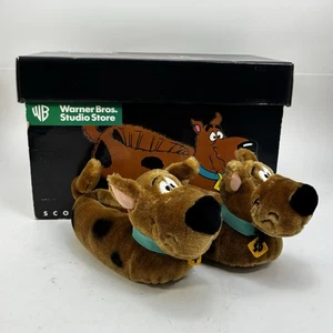 Zapatillas de peluche Scooby-doo vintage 1997 niños pequeñas Warner Bros Studio Store caja - Imagen 1 de 18