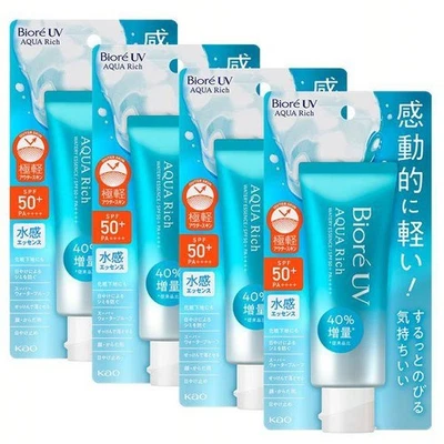 KAO Biore UV 4 PACK Aqua Rich Watery Sunscreen 70g SPF50+/PA++++ - Image 1 of 3