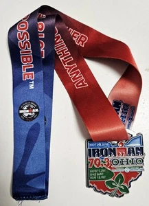 Medalla de participación Ironman Ohio Triathalon 2018 con cordón - Imagen 1 de 3
