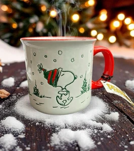 Gibson Peanuts Snoopy verschneite Winterszene Let it Snow großer Becher 18 Unzen NEU - Bild 1 von 7