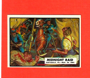 1962 TOPPS CIVIL WAR NEWS   #36   MIDNIGHT RAID   EXMINT / NRMINT