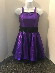 Revolution Dance Erwachsene lila Tanzkleid mit Tüll darunter Spitze Pailletten Taille - Bild 1 von 3