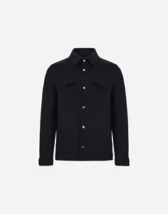 Herno Mens WOOL Cashmere Shacket jacket Navy Blue Size IT 56 / US 46 NEW $995 - Picture 1 of 10