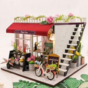 Exquisite DIY Haus Miniatur Puppenhaus Kinderspielzeug Holzmöbel Kit - Bild 1 von 1