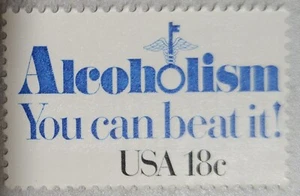 U.S.A. 1981, ALCOHOLISM, You Can Beat It!, 28-Cent Single Mint Stamp, #1927, MNH - Picture 1 of 2