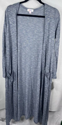 Cárdigan Sarah para mujer Lularoe azul estampado espacial S plumero con bolsillos nuevo con etiquetas Foto 1 de 4