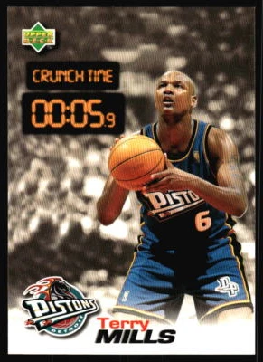 1997 Upper Deck Nestle Crunch Time Terry Mills    #CT30 Detroit Pistons - Image 1 of 2