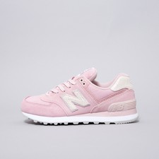 new balance pink 574 v2 suede trainers