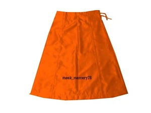 Under skirts Satin Long Saree innerwear Women's Wear Inskirt Petticoat Skirt S56 - Picture 1 of 45