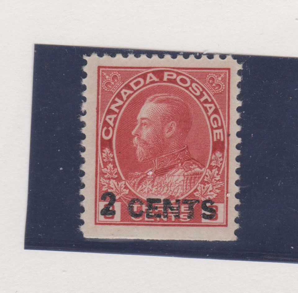 CANADA  139 2c on 3c Admiral Provisional  vf light hinge - Image 1 of 1