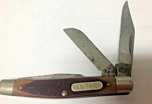 Vintage Schrade Old Timer USA 840T Stockman 3 Blade Folding Pocket Knife - Picture 1 of 3