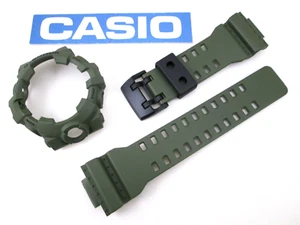 Genuine Casio G-Shock GA-700UC GA700 dark green resin watch band & bezel set - Picture 1 of 9