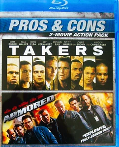 Takers/ Armored (Blu-ray, 2009, Double Feature, 2-Disc, Pros & Cons) Matt Dillon - Picture 1 of 2