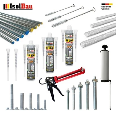 SF 300 Verbundmörtel SET Siebhülsen Ankerstangen ETA !! Ausbläser Statikmischer - Bild 1 von 4