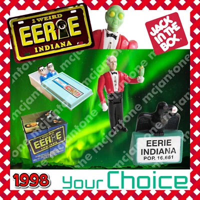 Jack in the Box 1998 EERIE INDIANA Mystery Twins Tub Alien Cube  YOUR Toy CHOICE - Image 1 of 2