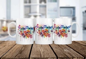 Libelle Keramiktasse, 2 Größen zur Auswahl, Libellenliebhaber Geschenk - Bild 1 von 1